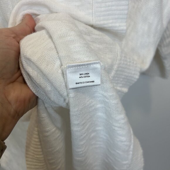 Eileen Fisher Linen Blend V-neck Dolman Sleeves Oversize Boxy Top Small - Picture 6 of 9